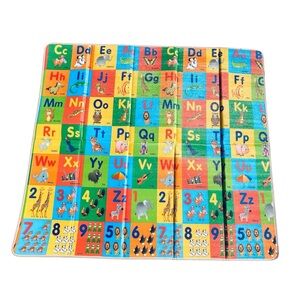 76x71 Extra Large Foam Play Mat for Floor, Foldable Foam With Double Sided Theme